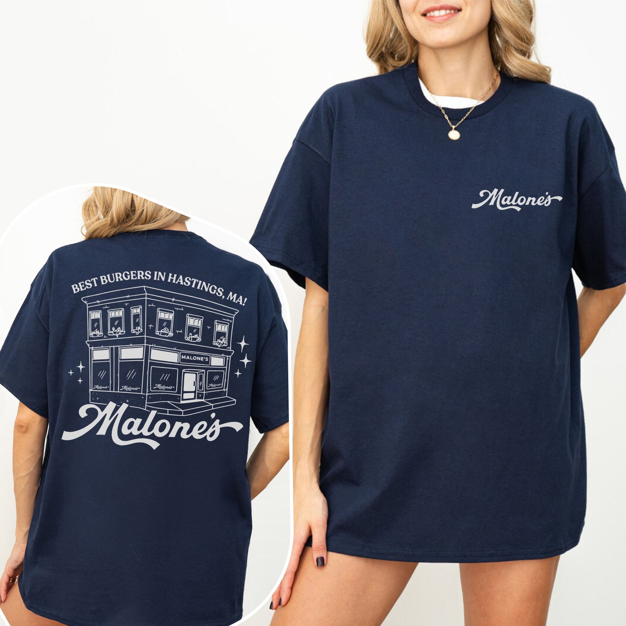 Malones Print Wash Tee | Best Burgers In Hastings Vintage Graphic